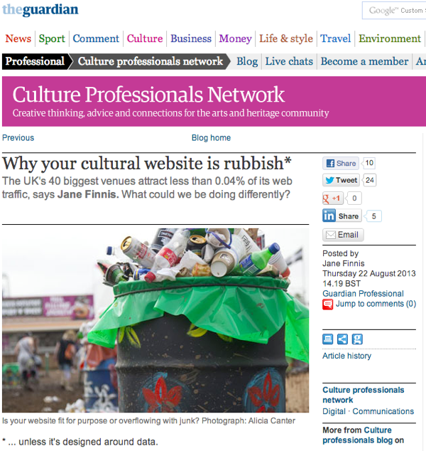 Why your cultural website is rubbish - The Guardian