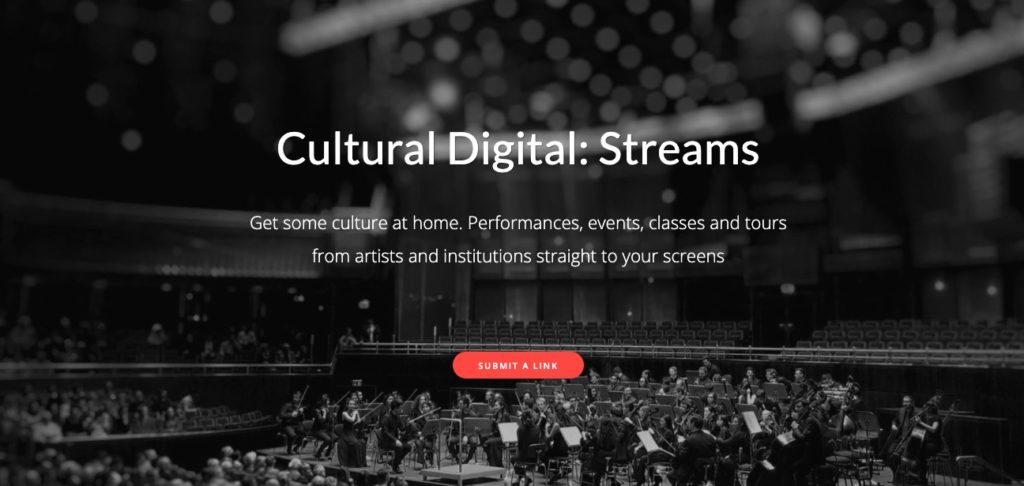 screenshot of cultural digital streams