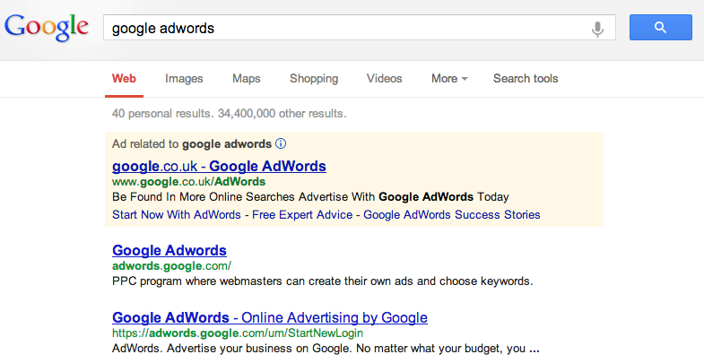 Google AdWords - Google Search